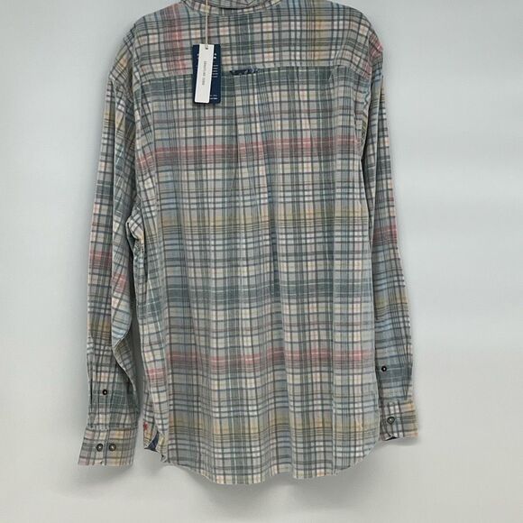 NWT TOMMY BAHAMA Coastline Cord Stretch Harbor Check Shirt Men 2XLT Featherstone - Picture 12 of 15